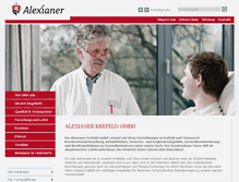 Tablet Screenshot of alexianer-krefeld.de